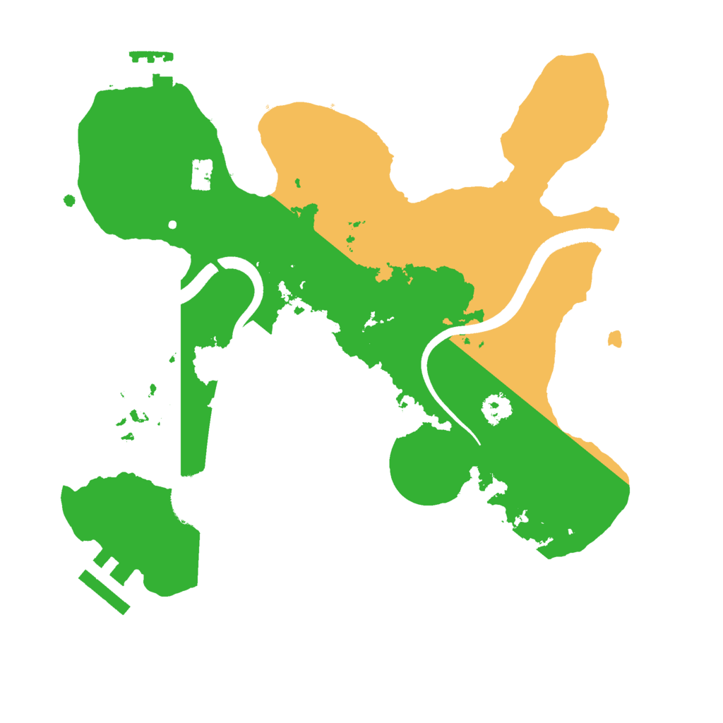 Biome Rust Map: Procedural Map, Size: 2500, Seed: 1215289700