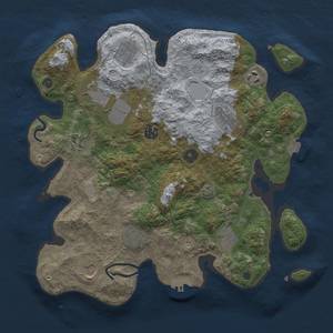Thumbnail Rust Map: Procedural Map, Size: 3500, Seed: 1807123003, 17 Monuments