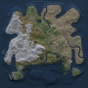 Thumbnail Rust Map: Procedural Map, Size: 3500, Seed: 1961802270, 15 Monuments