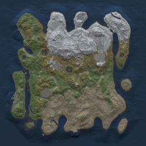 Thumbnail Rust Map: Procedural Map, Size: 3500, Seed: 7324853, 15 Monuments