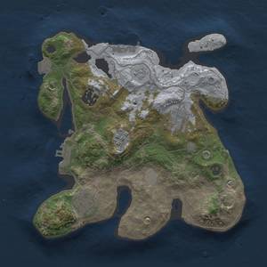 Thumbnail Rust Map: Procedural Map, Size: 2500, Seed: 1400688666, 11 Monuments