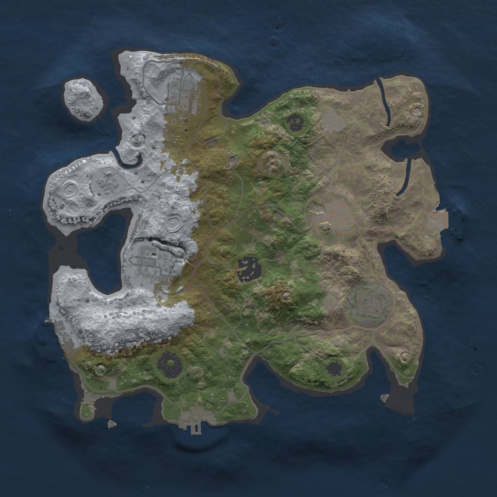 Rust Map: Procedural Map, Size: 2900, Seed: 1618642814, 11 Monuments