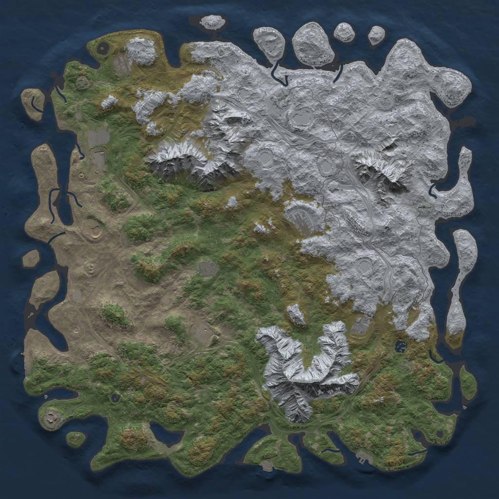 Rust Map: Procedural Map, Size: 6000, Seed: 1812025770, 19 Monuments