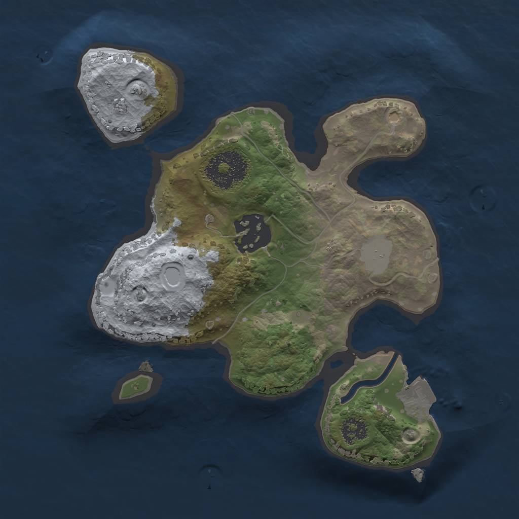 Rust Map: Procedural Map, Size: 2000, Seed: 2117788986, 4 Monuments