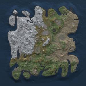 Thumbnail Rust Map: Procedural Map, Size: 3600, Seed: 11302, 16 Monuments