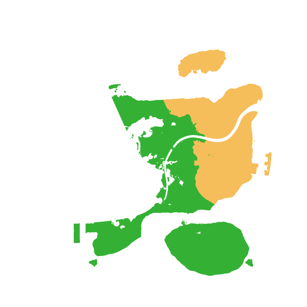 Biome Rust Map: Procedural Map, Size: 2000, Seed: 72686