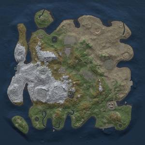 Thumbnail Rust Map: Procedural Map, Size: 3500, Seed: 1339676590, 16 Monuments