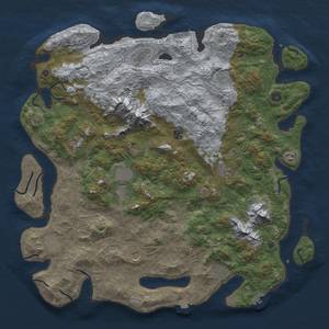 Thumbnail Rust Map: Procedural Map, Size: 5000, Seed: 356757024, 19 Monuments