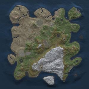 Thumbnail Rust Map: Procedural Map, Size: 3500, Seed: 1039246689, 16 Monuments