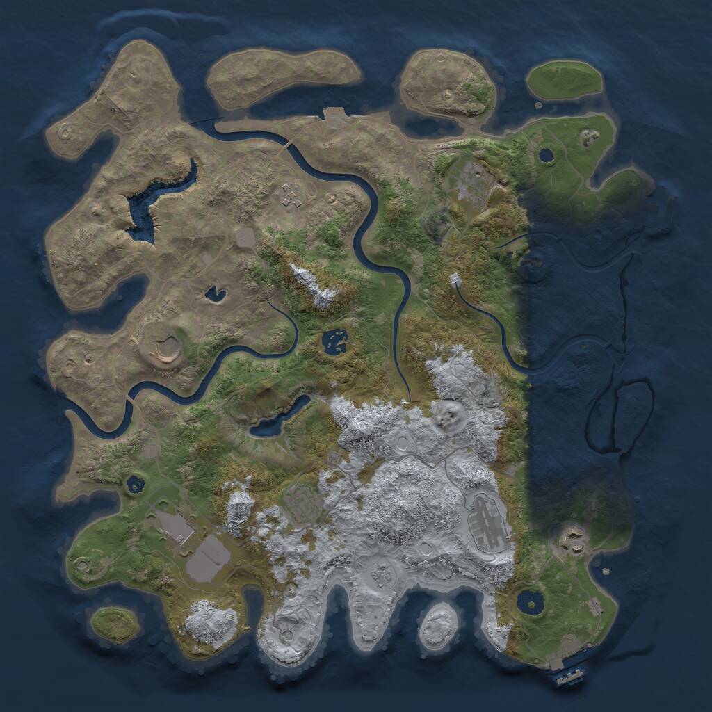 Rust Map: Procedural Map, Size: 4000, Seed: 10731039, 14 Monuments