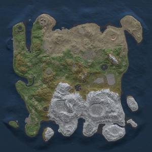 Thumbnail Rust Map: Procedural Map, Size: 3500, Seed: 5509, 17 Monuments