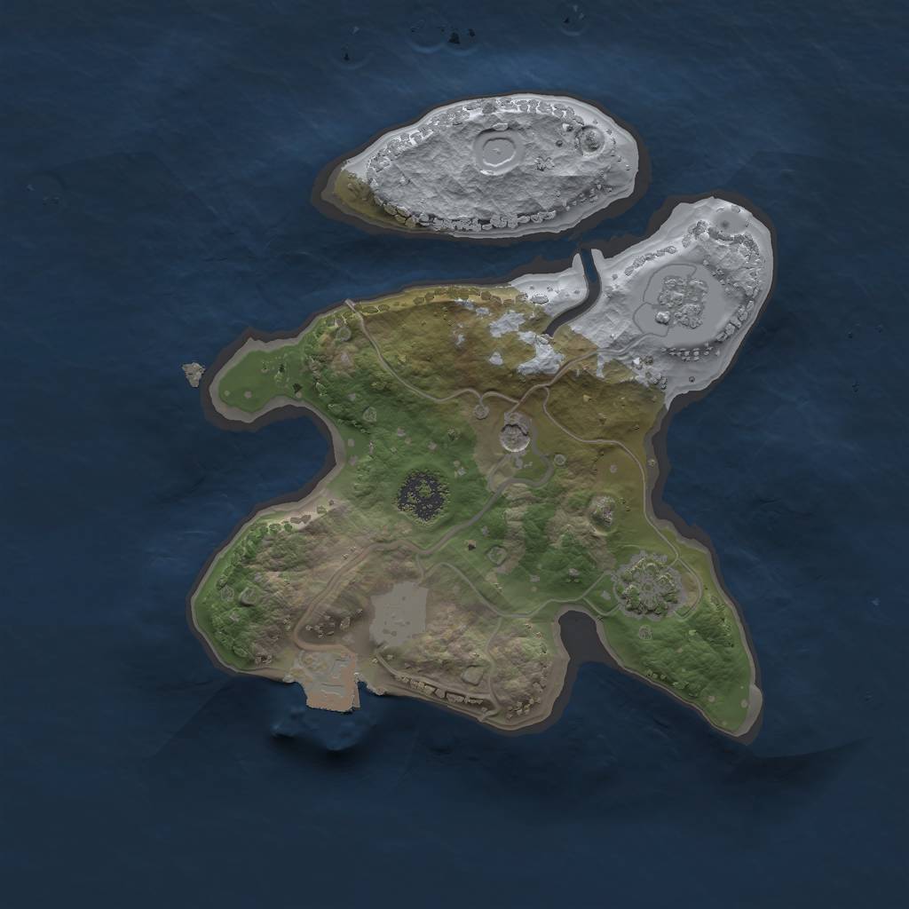 Rust Map: Procedural Map, Size: 2000, Seed: 86548655, 6 Monuments