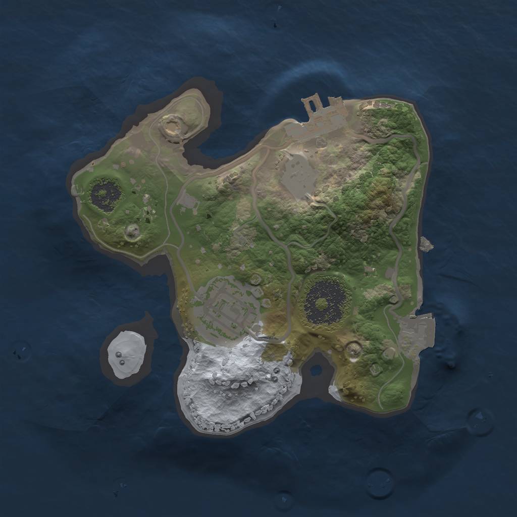 Rust Map: Procedural Map, Size: 1777, Seed: 7, 5 Monuments