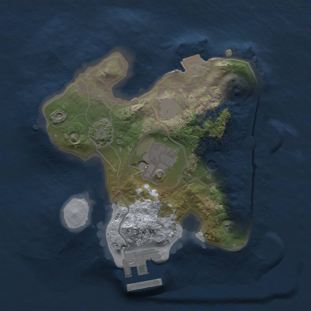 Rust Map: Procedural Map, Size: 1777, Seed: 7, 5 Monuments