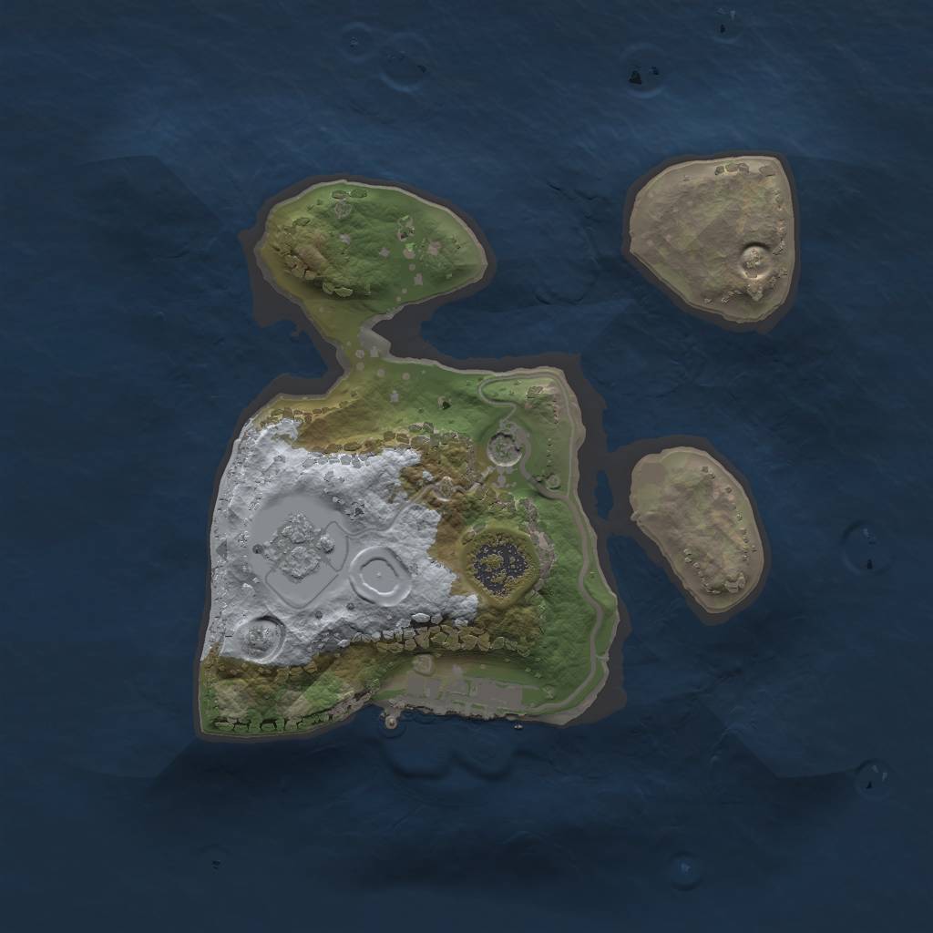 Rust Map: Procedural Map, Size: 1750, Seed: 905687, 6 Monuments