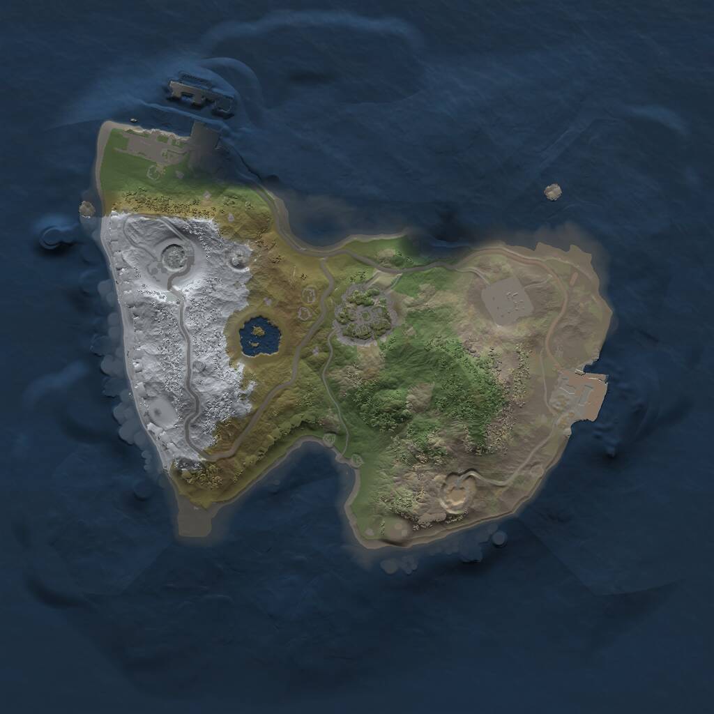 Rust Map: Procedural Map, Size: 1750, Seed: 956400697, 4 Monuments