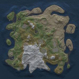 Thumbnail Rust Map: Procedural Map, Size: 3700, Seed: 626606311, 18 Monuments