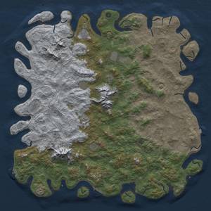 Thumbnail Rust Map: Procedural Map, Size: 6000, Seed: 1769134895, 19 Monuments