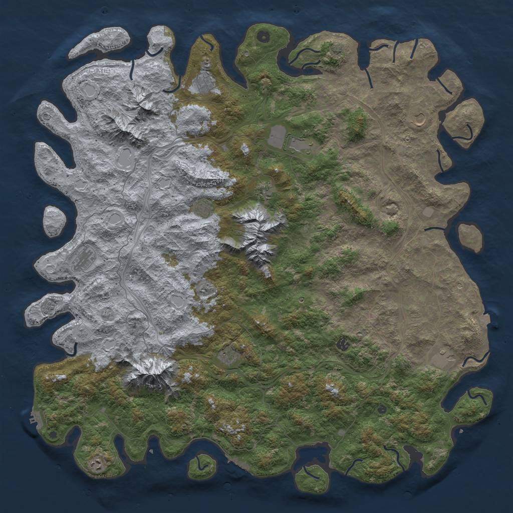 Rust Map: Procedural Map, Size: 6000, Seed: 1769134895, 19 Monuments