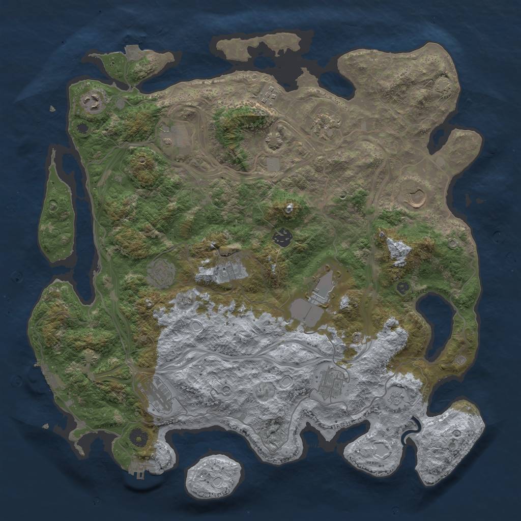 Rust Map: Procedural Map, Size: 4250, Seed: 23371591, 19 Monuments
