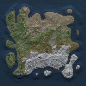 Thumbnail Rust Map: Procedural Map, Size: 3500, Seed: 38533, 15 Monuments