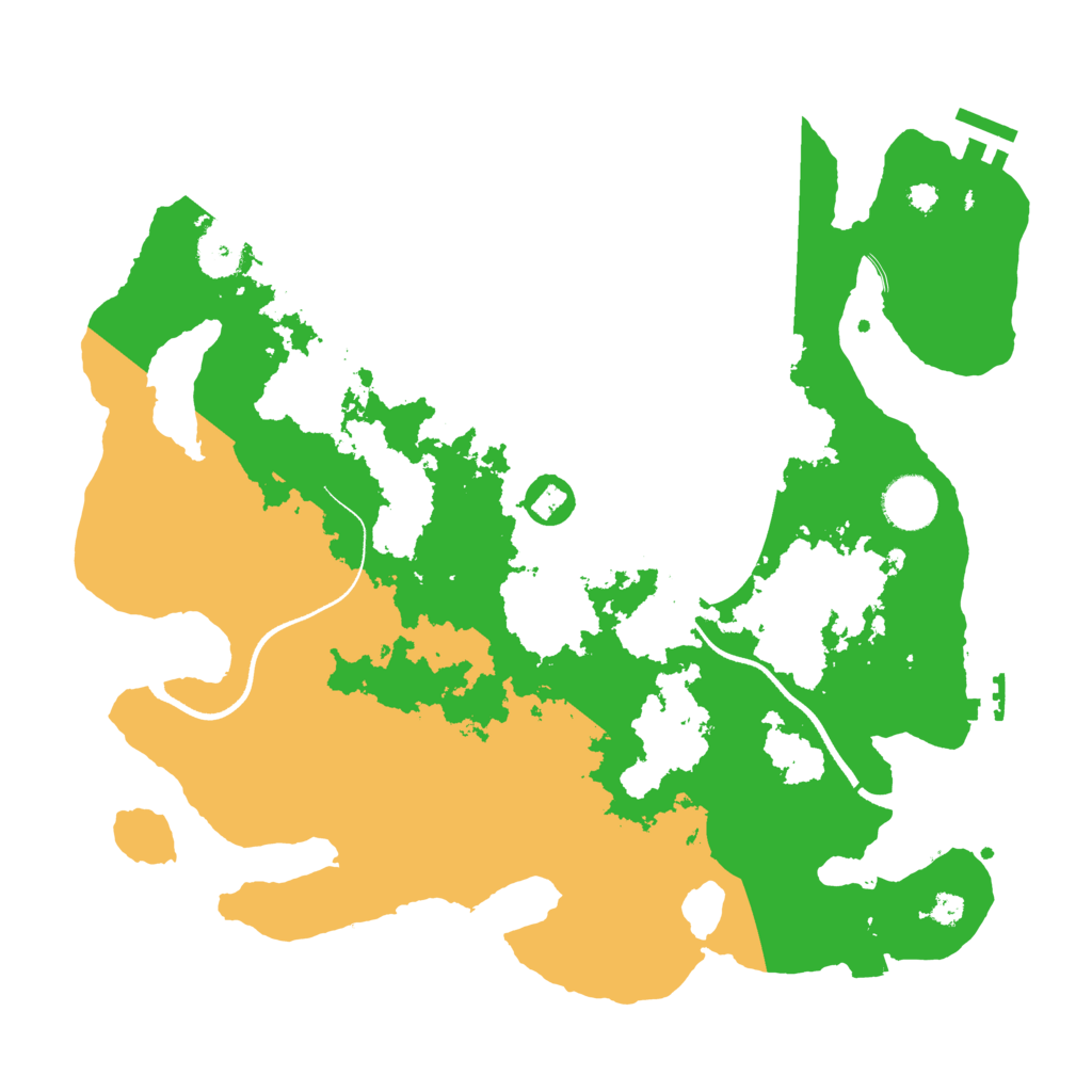 Biome Rust Map: Procedural Map, Size: 3500, Seed: 13948459