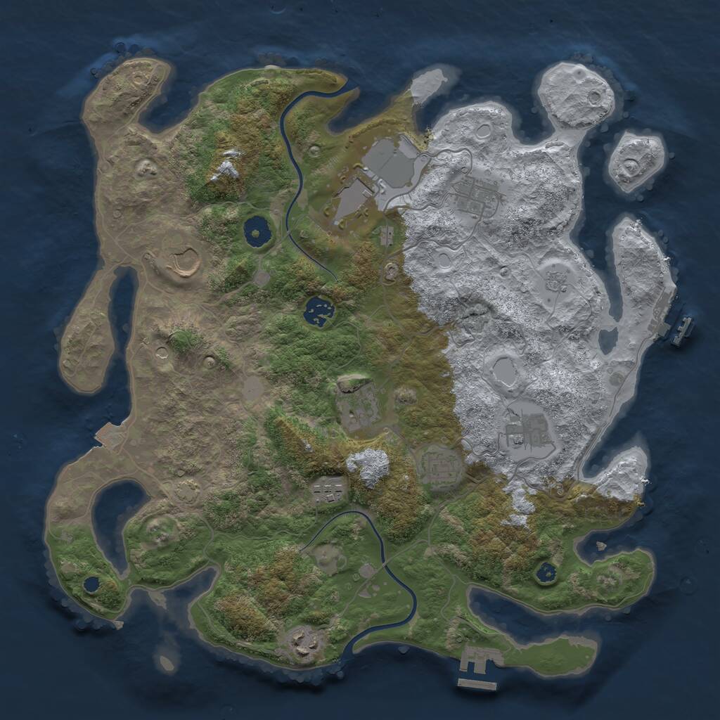 Rust Map: Procedural Map, Size: 3750, Seed: 1667522323, 15 Monuments