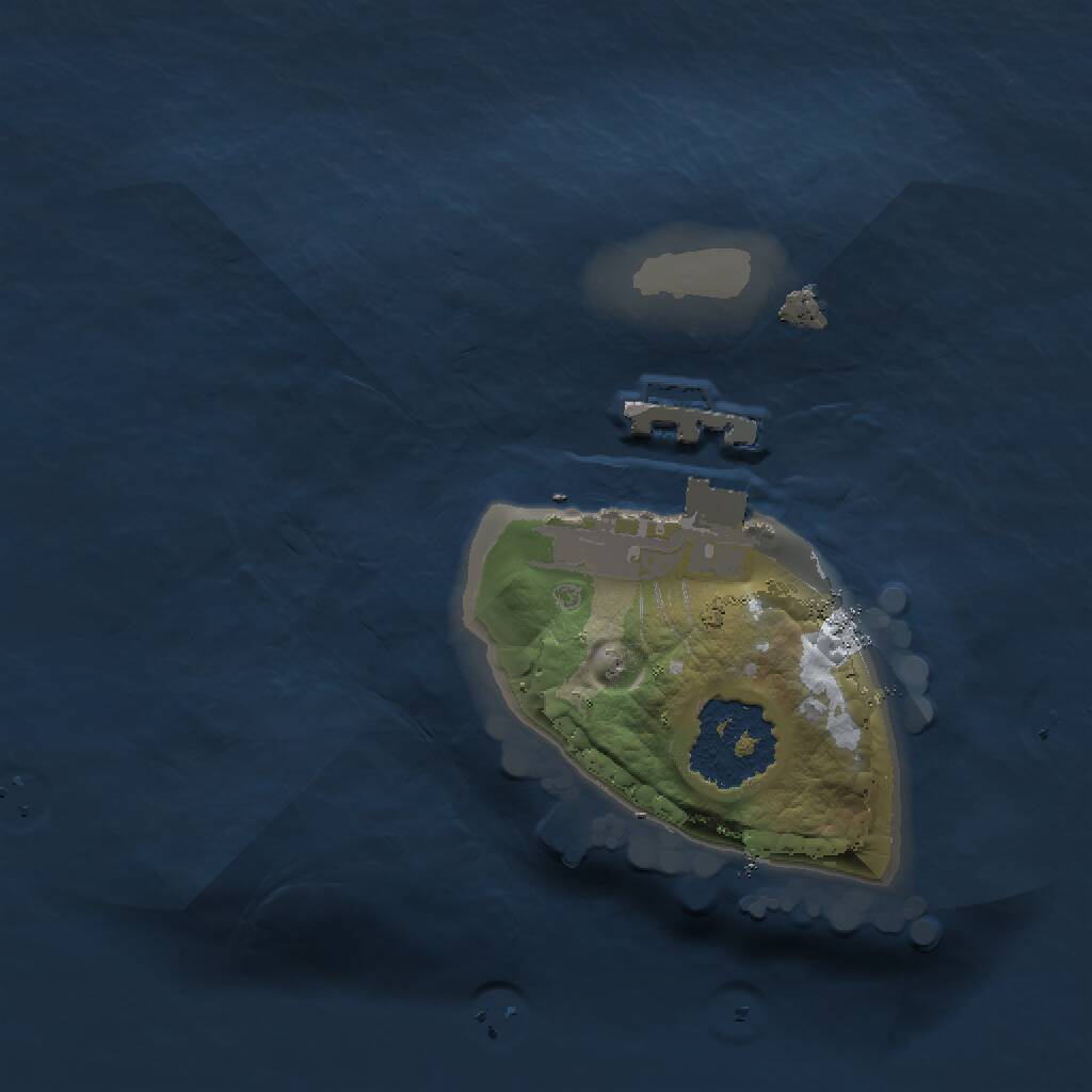 Rust Map: Procedural Map, Size: 1250, Seed: 1236803304, 2 Monuments