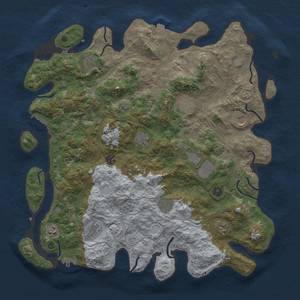 Thumbnail Rust Map: Procedural Map, Size: 4500, Seed: 1115777590, 19 Monuments