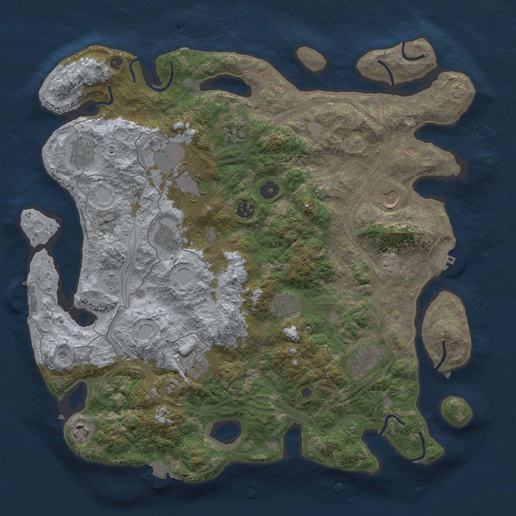 Rust Map: Procedural Map, Size: 4250, Seed: 1558497145, 19 Monuments