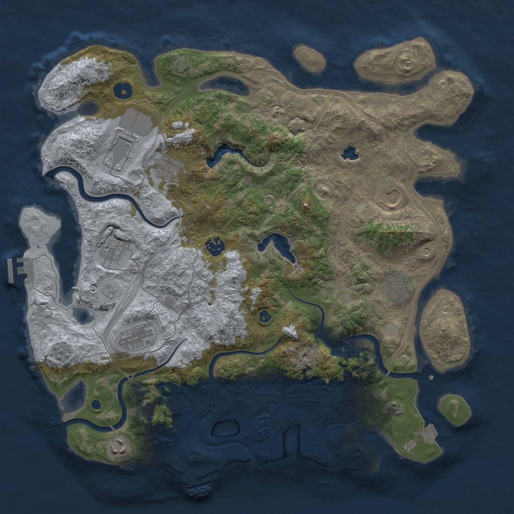 Rust Map: Procedural Map, Size: 4250, Seed: 1558497145, 15 Monuments