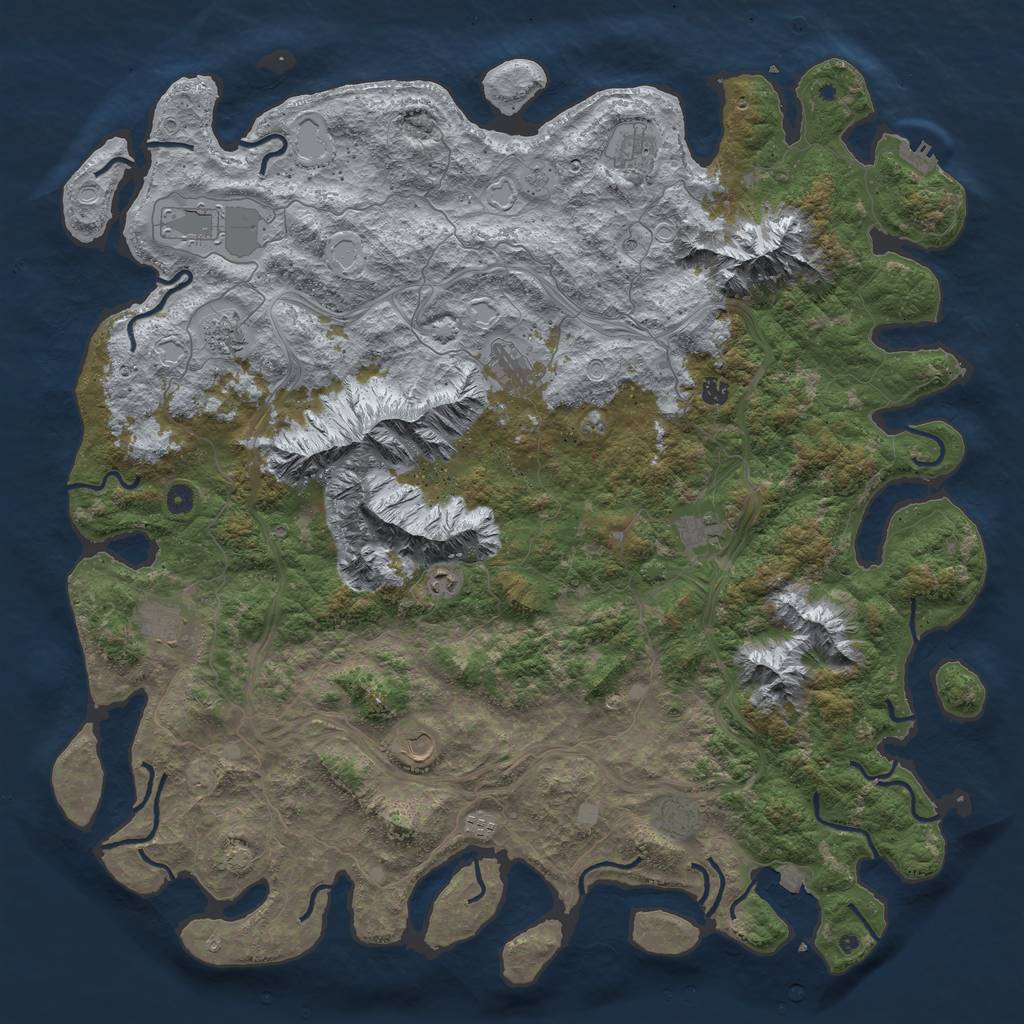 Rust Map: Procedural Map, Size: 5500, Seed: 550433369, 18 Monuments