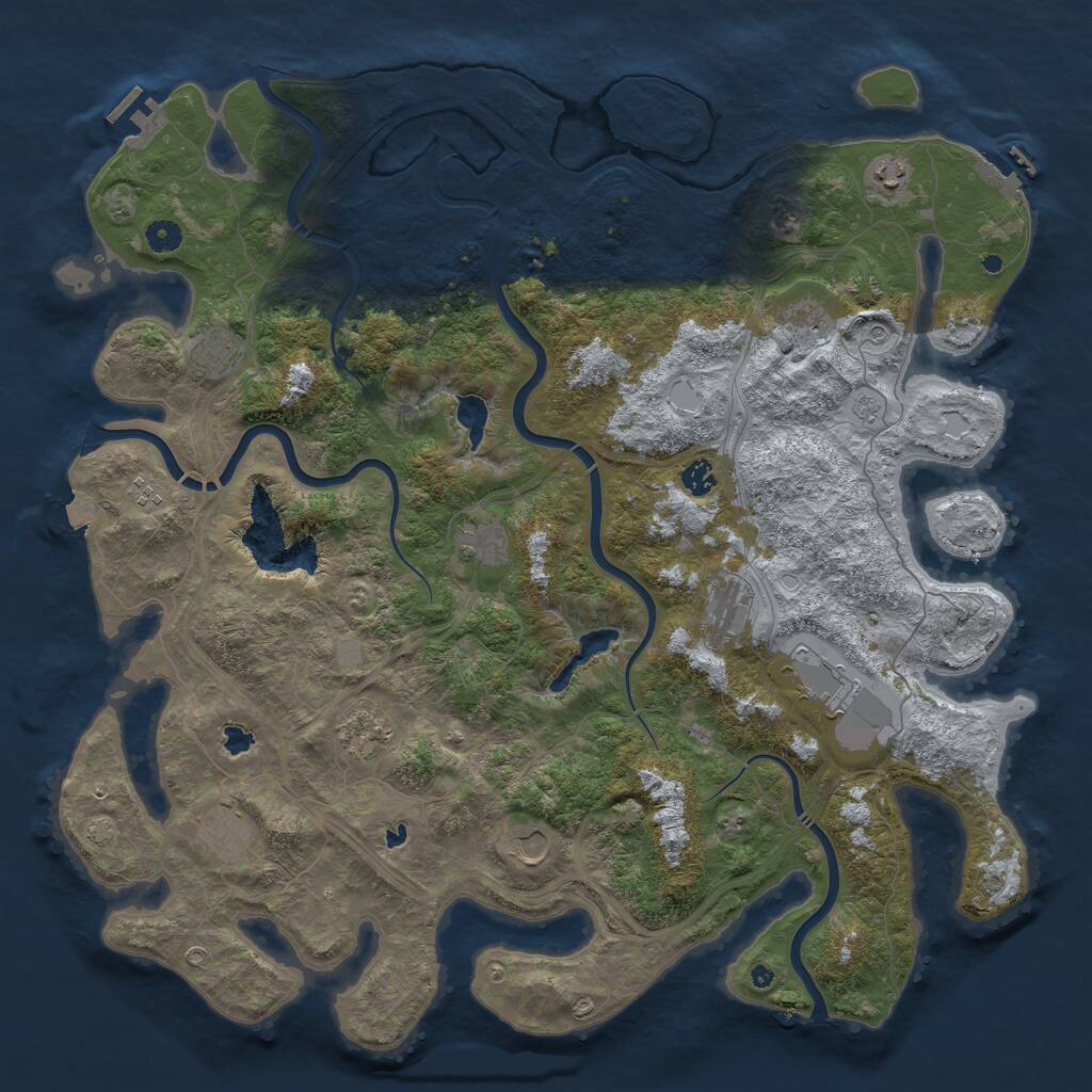 Rust Map: Procedural Map, Size: 4800, Seed: 1778021089, 17 Monuments