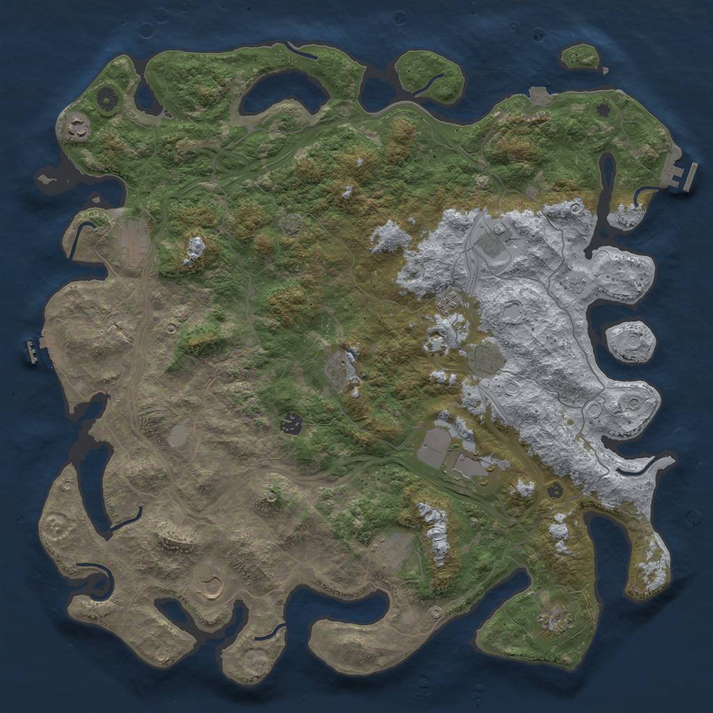 Rust Map: Procedural Map, Size: 4800, Seed: 1778021089, 19 Monuments