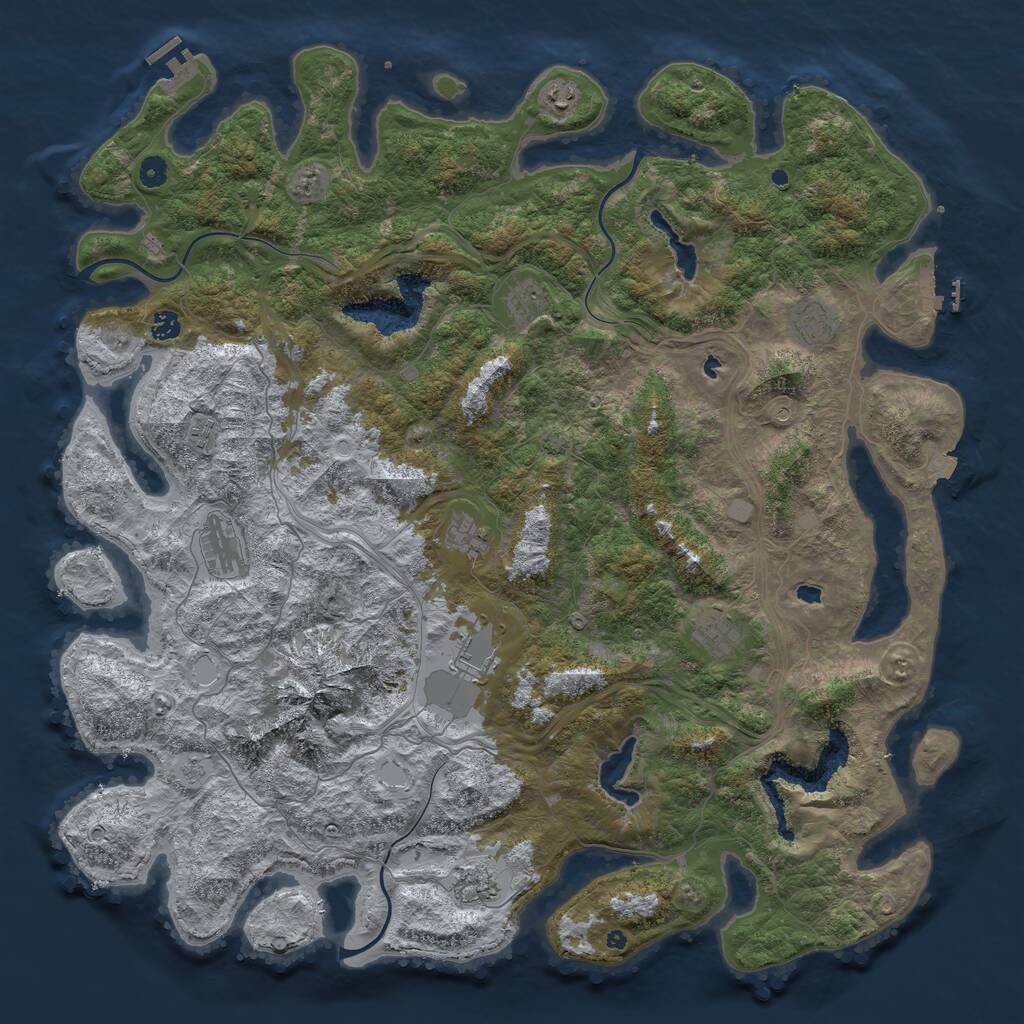 Rust Map: Procedural Map, Size: 5111, Seed: 20021, 16 Monuments