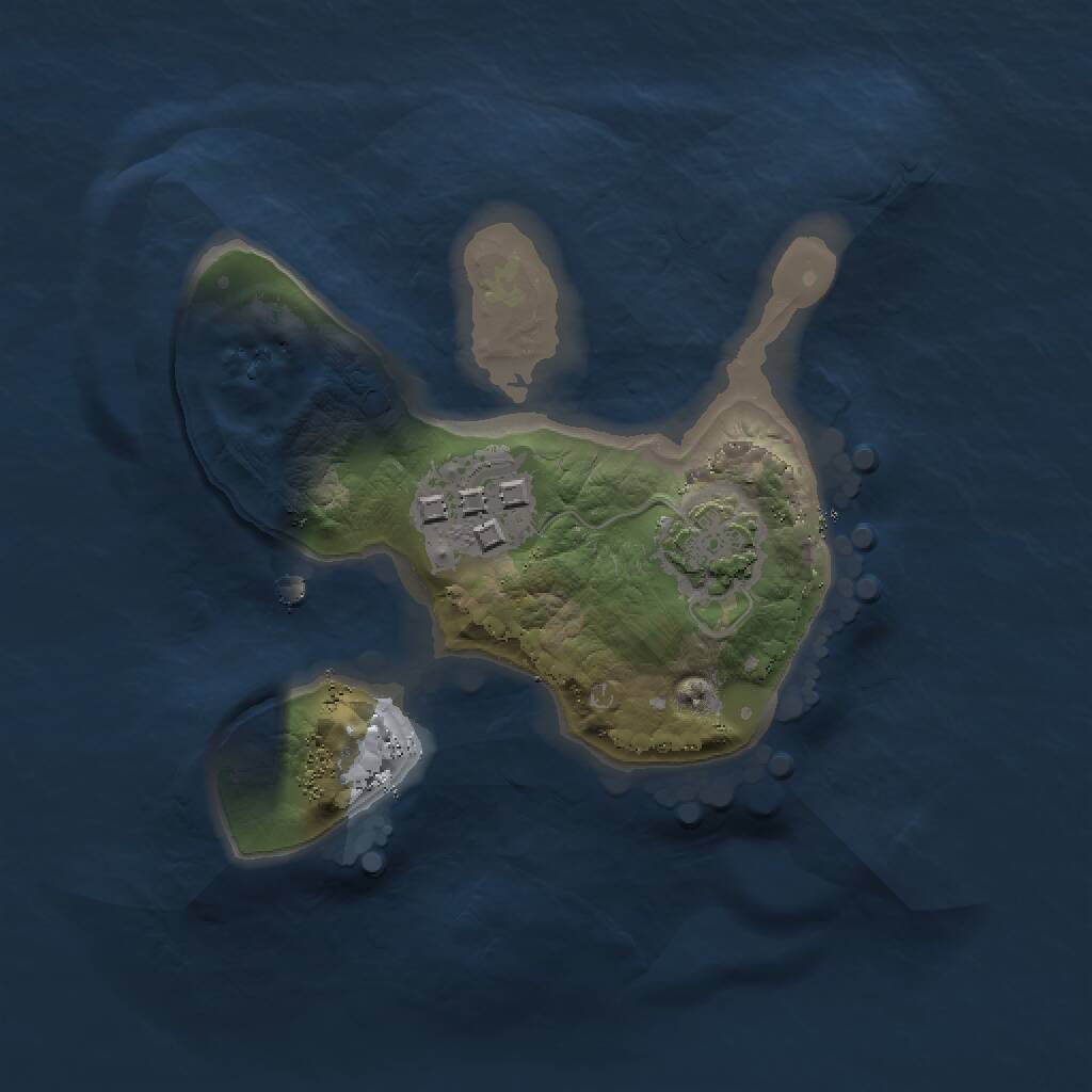 Rust Map: Procedural Map, Size: 1500, Seed: 620422527, 3 Monuments
