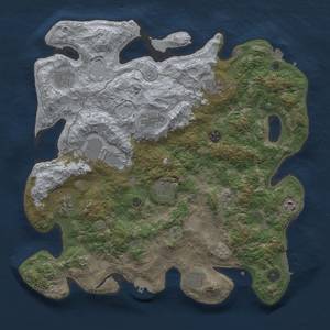 Thumbnail Rust Map: Procedural Map, Size: 4000, Seed: 18658776, 18 Monuments