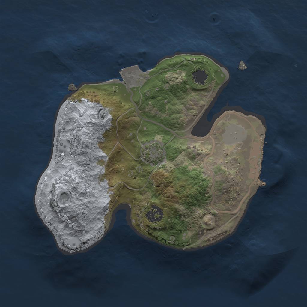 Rust Map: Procedural Map, Size: 1800, Seed: 829955974, 5 Monuments