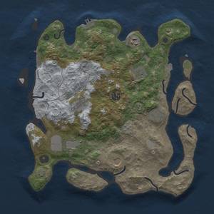 Thumbnail Rust Map: Procedural Map, Size: 3500, Seed: 452759364, 16 Monuments