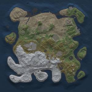 Thumbnail Rust Map: Procedural Map, Size: 3500, Seed: 1316833846, 16 Monuments