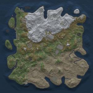 Thumbnail Rust Map: Procedural Map, Size: 4200, Seed: 859599672, 18 Monuments