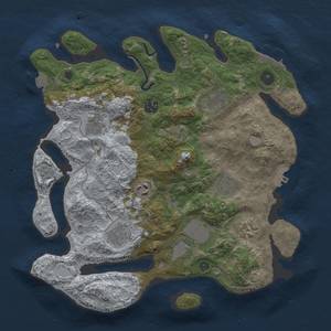 Thumbnail Rust Map: Procedural Map, Size: 3500, Seed: 303898909, 17 Monuments