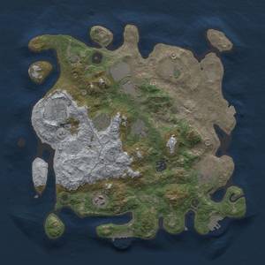 Thumbnail Rust Map: Procedural Map, Size: 3500, Seed: 880886809, 16 Monuments