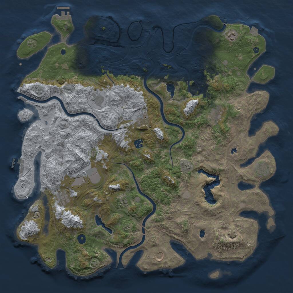 Rust Map: Procedural Map, Size: 4800, Seed: 891084317, 17 Monuments
