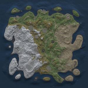 Thumbnail Rust Map: Procedural Map, Size: 4096, Seed: 858837151, 18 Monuments