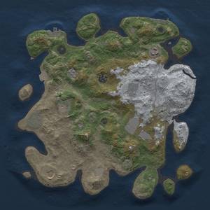 Thumbnail Rust Map: Procedural Map, Size: 3500, Seed: 415994778, 16 Monuments