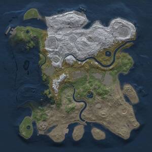 Thumbnail Rust Map: Procedural Map, Size: 3750, Seed: 1400649765, 15 Monuments