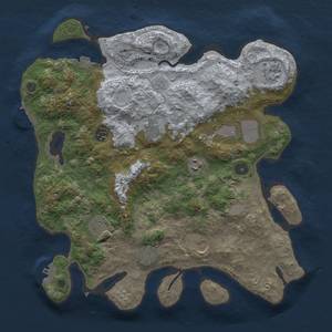 Thumbnail Rust Map: Procedural Map, Size: 3750, Seed: 1400649765, 17 Monuments