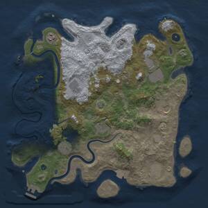 Thumbnail Rust Map: Procedural Map, Size: 3750, Seed: 163892284, 15 Monuments