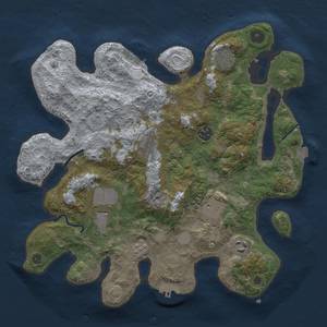 Thumbnail Rust Map: Procedural Map, Size: 3500, Seed: 1502, 15 Monuments